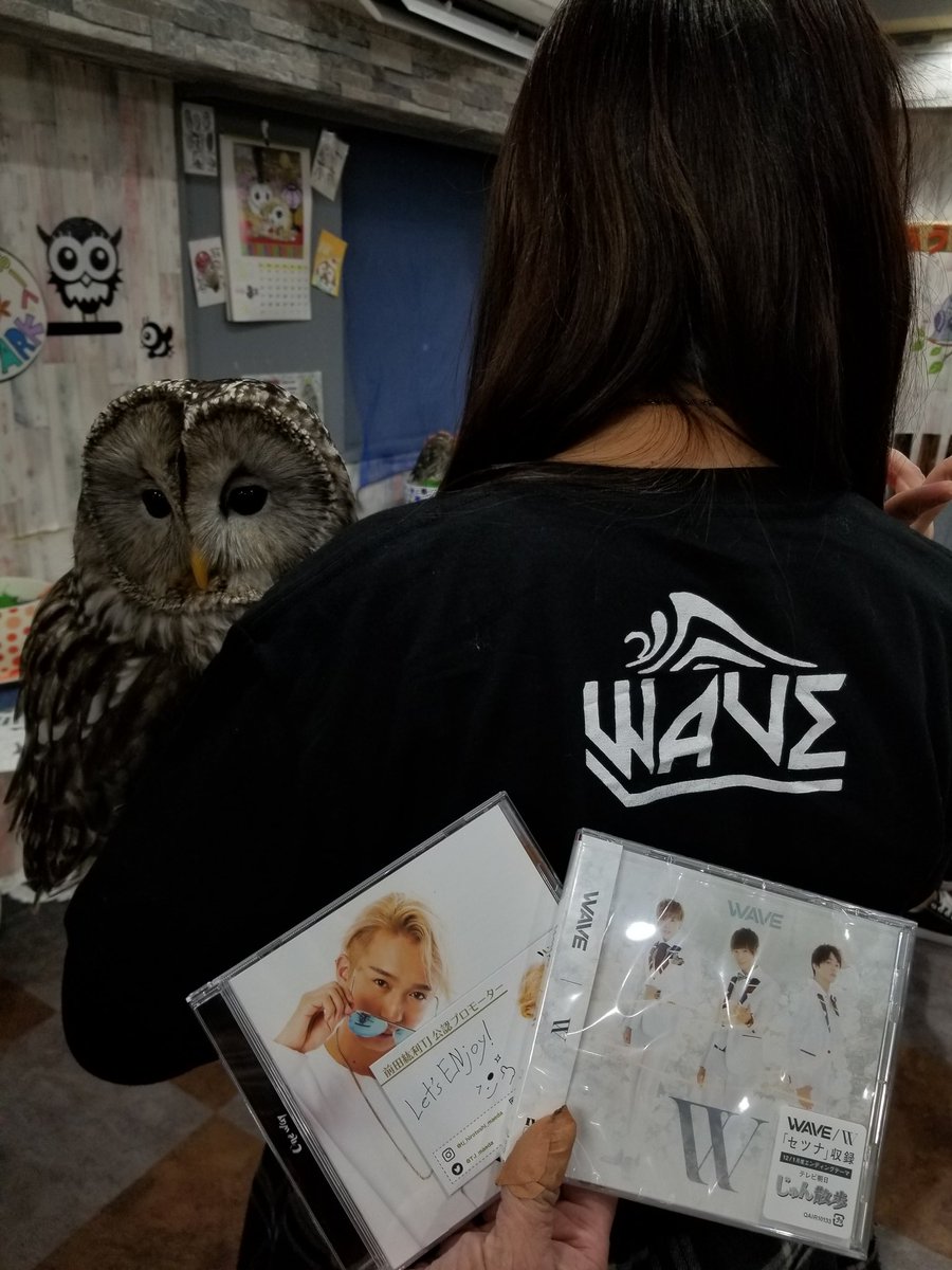 owlparktokyo's tweet image. あうるぱーくフクロウカフェ池袋正面
spaceemo池袋で行われる #WAVE のライブ前にファンの女の子達が立ち寄ってくれました😄CDをプレゼントしてくれたので聞かせて頂きます🎵
ありがとうございます‼️
#あうるぱーく　#spaceemo #前田紘利TJ