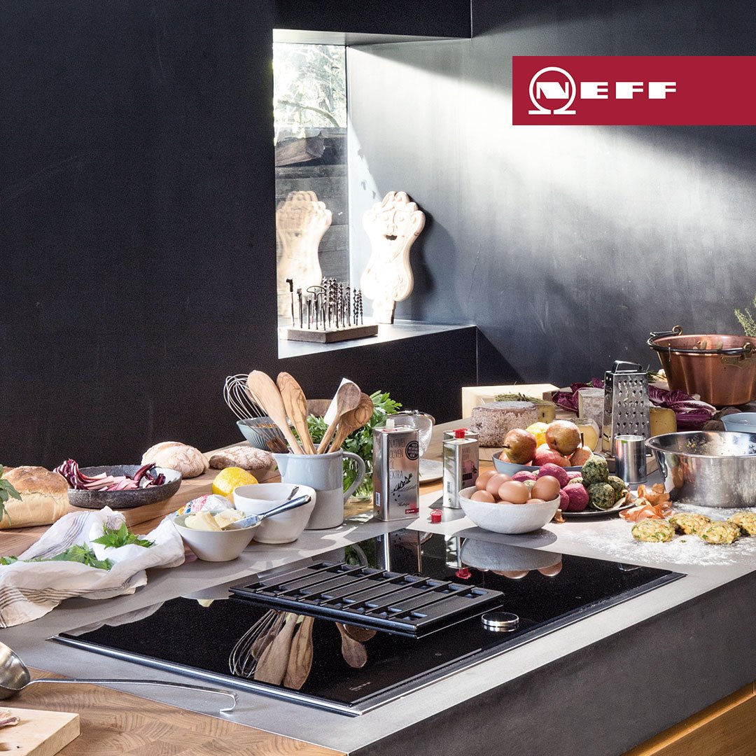 Sleek, stylish and powerful. NEFF FlexInduction Venting Hob combines a hob and hood into one, so you have more space to get creative in the kitchen.
Call our Showroom to find out about our March offer of up to 20% off all Neff orders during March* 
*T&C's apply
#NEFFpassion