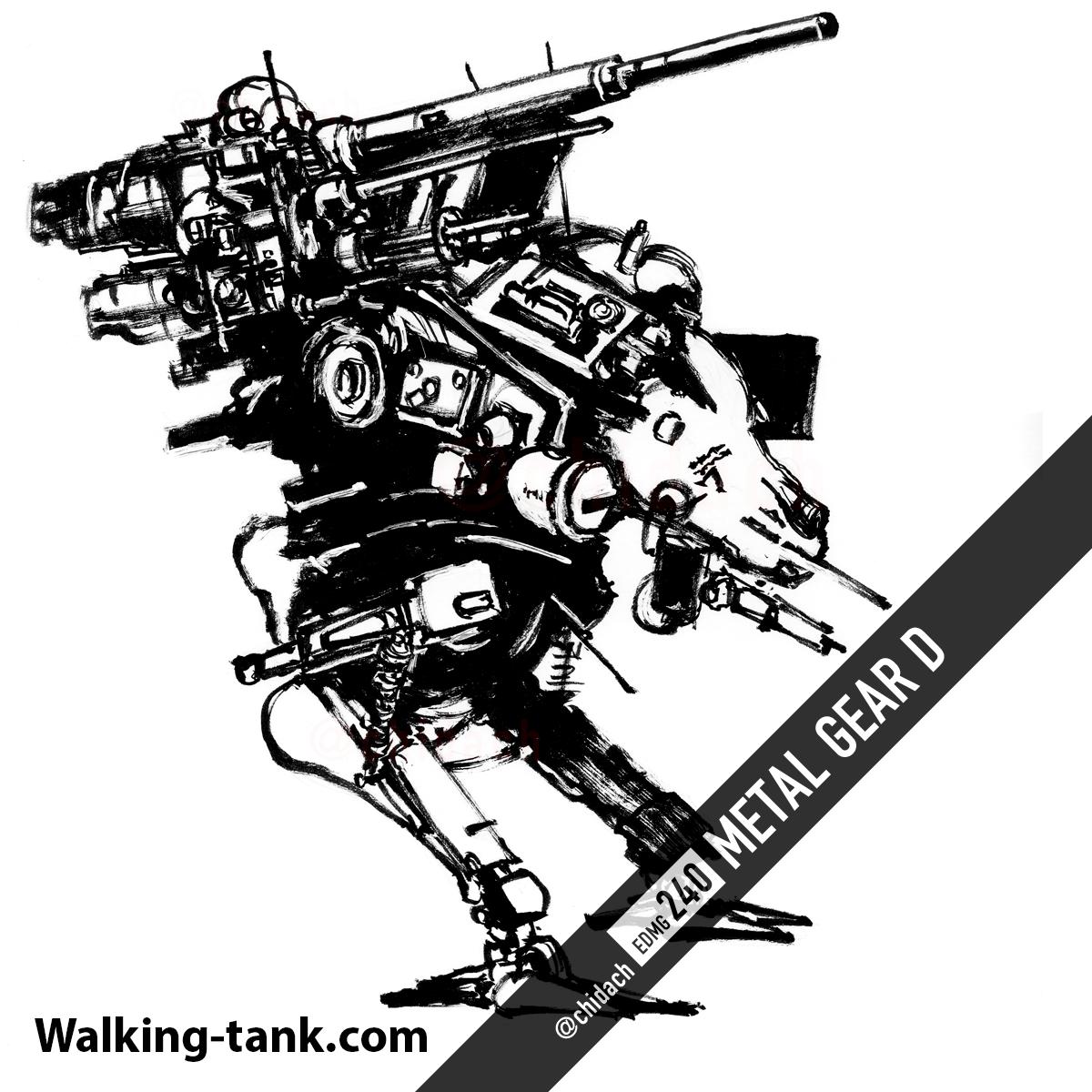 D】 メタルギア改Dの「第二種兵装」、75mmキャノン砲搭載ver.を描き