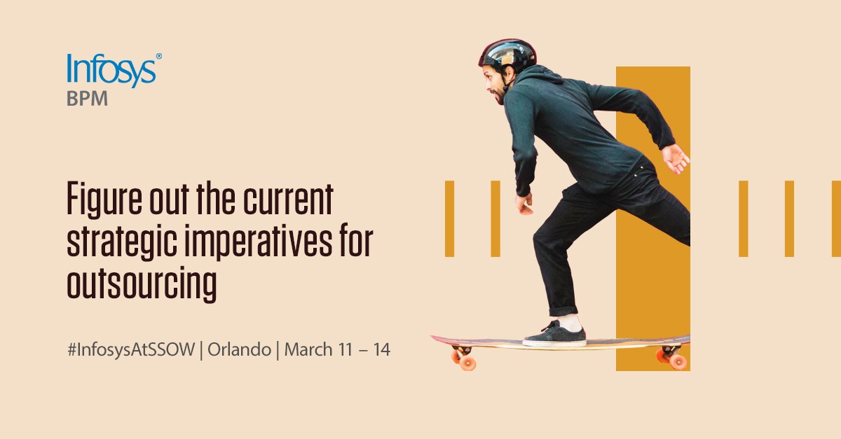 InfosysBPM's tweet photo. In the age of Digital, strategic imperatives for outsourcing are changing. Learn more at our panel discussion on When Digital meets BPM. We're proud to sponsor #SSOWeek #InfosysAtSSOW https://t.co/I8wpIOosZB https://t.co/CmiIR063v4