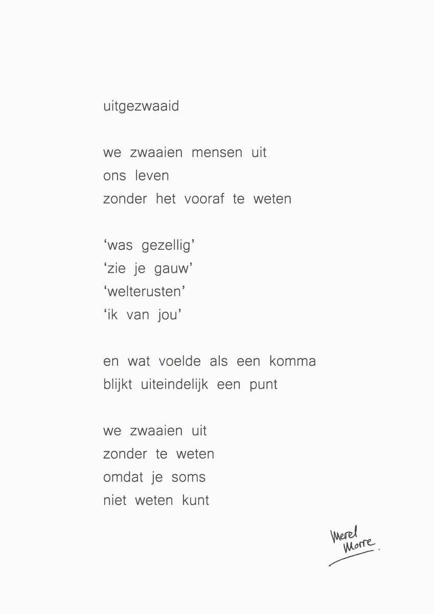 en wat voelde als een komma