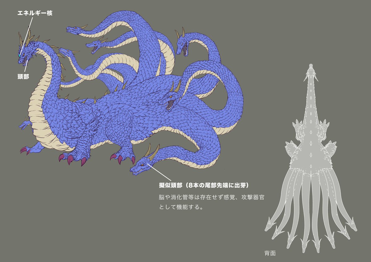 黒田アサキ ミズノエノリュウ 壬ノ龍 大地の守護神とされている存在 その実態は人知を超えたものであり生物というよりはエネルギー体 あるいはより高次元の存在とも思われる 地上で活動際は巨大な多頭 龍のような肉体を形成する Reウルトラ