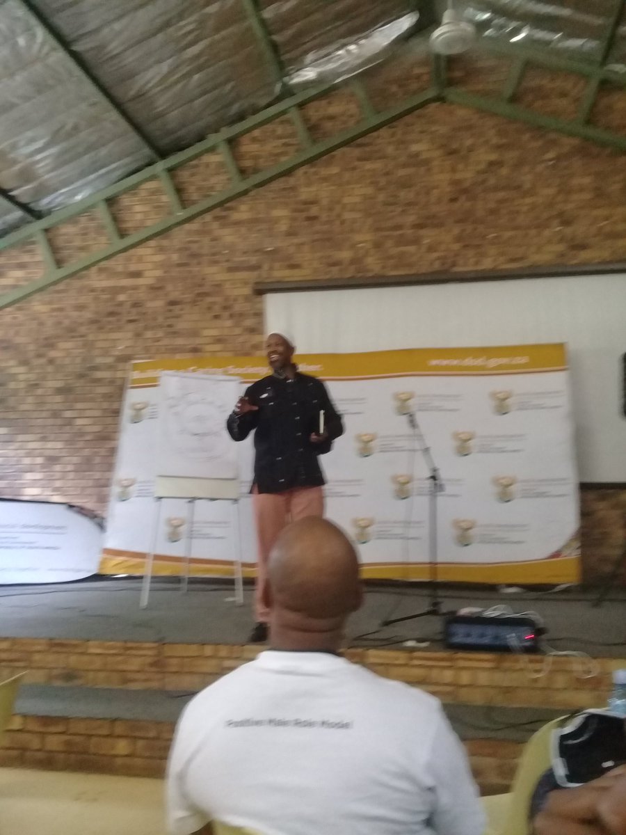BernardMSithole's tweet photo. Mr Sello Maake Ka-Ncube on stage sharing with the men of Social Development and reps from @DadsinthePic and AKASOSHA @MeshKekana @zibuse @The_DSD @gpgSocDev #MensConference2019 #DSDMENSCAMP https://t.co/CZ4Rfal1Vw