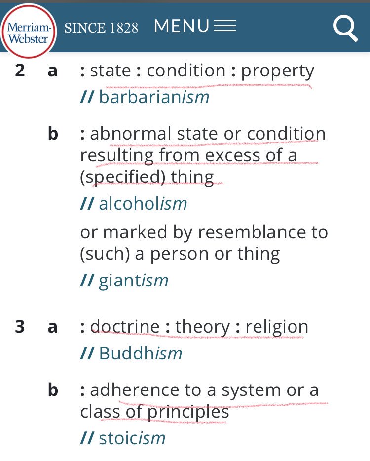 13/n Attached are images defining ‘Ism’. Hindu’ or ‘Bharathiya’ practice isn’t confined to unidirectional act though ‘ism’ is all about that. The beauty of ‘Being Hindu’ lies in its plurality & respectful node towards every Dharmic Way.