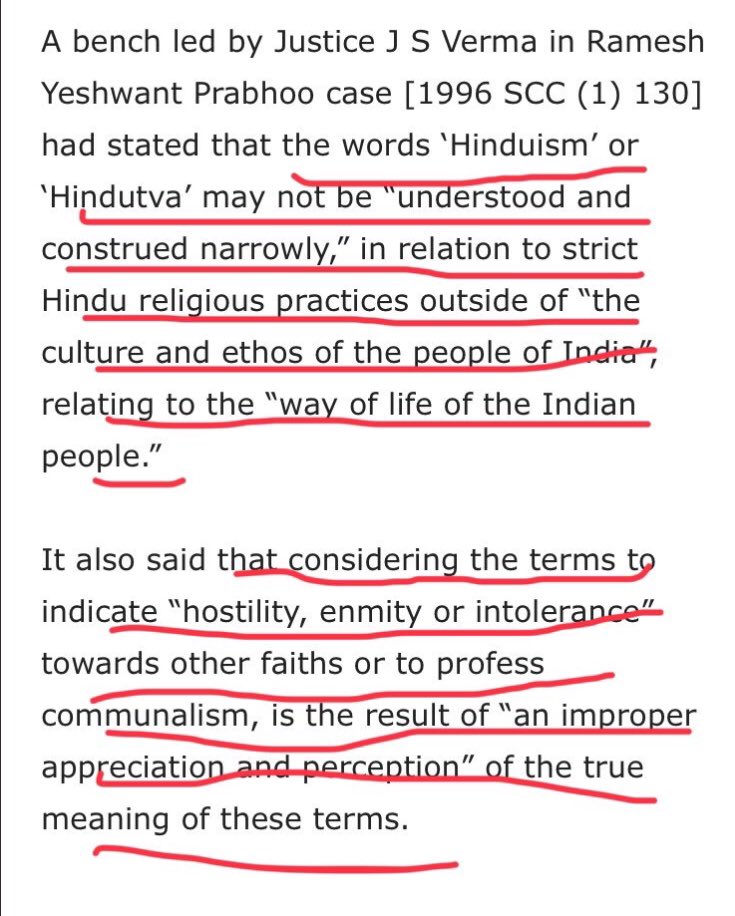 22/n The judge said that the misuse of the expressions to promote communalism will not change the “true meaning” of these terms.Read  @Actor_Siddharth 