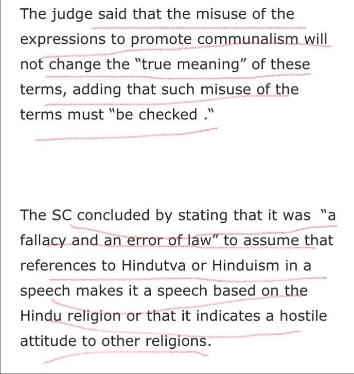 22/n The judge said that the misuse of the expressions to promote communalism will not change the “true meaning” of these terms.Read  @Actor_Siddharth 