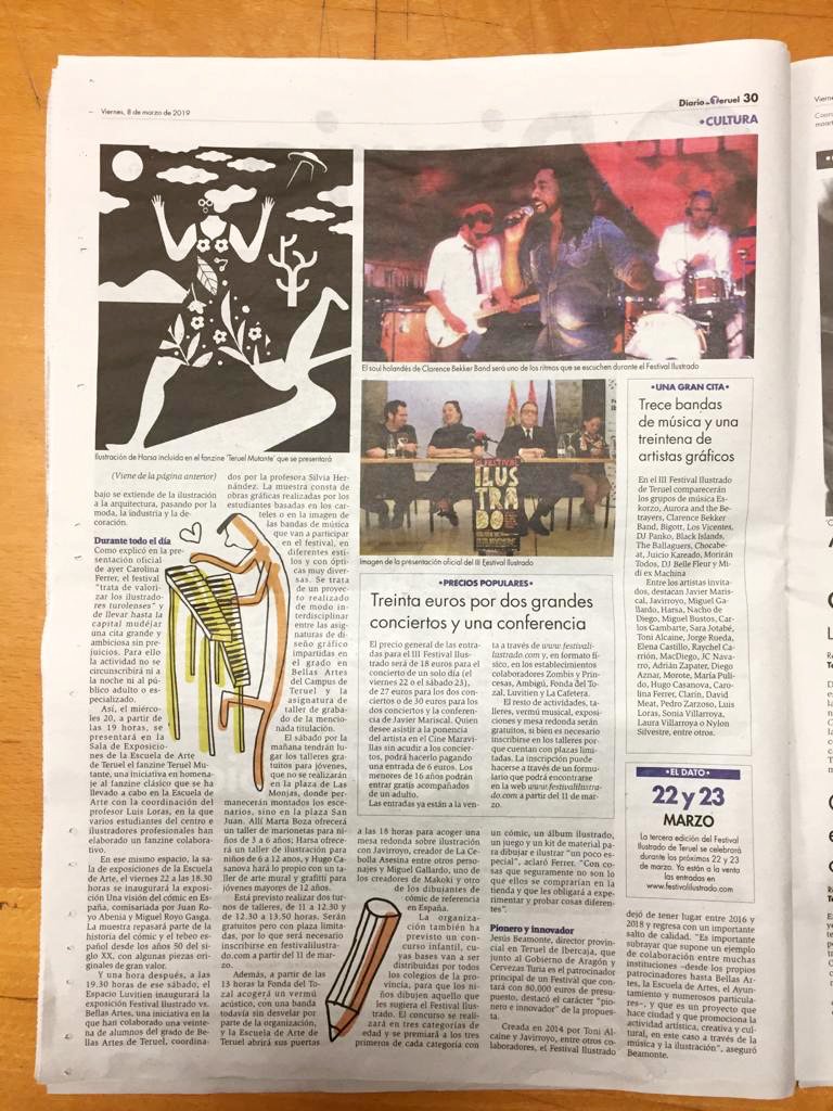 En el <a href="/diariodeteruel/">Diario de Teruel</a> Nos vemos muy pronto para el <a href="/ilustradofest/">festivalilustrado</a> YIHA!!