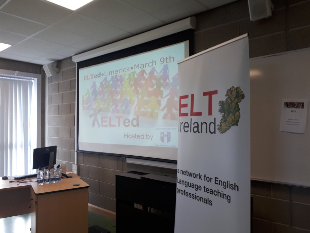 ELTIreland's tweet photo. It's all about to happen here @MICLimerick @MICLinguistics #eltedlimerick #ELTedLimerick2019 @LahiffP @Jane_Seely @j_s_mitten https://t.co/vJLgVfUXZ9