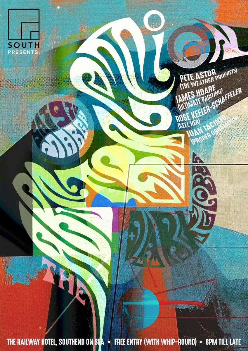 TONIGHT TONIGHT TONIGHT 

The Abstraction - the new band from Pete Astor (Weather Prophets), James (Ultimate Painting), Rose (Keel Her) and Juan (Proper Ornaments). Their first gig, and it's in Southend, at <a href="/RailwaySouthend/">The Railway Hotel</a>. Free entry, from 8pm. <a href="/DarkGlobes/">Dark Globes</a> on first