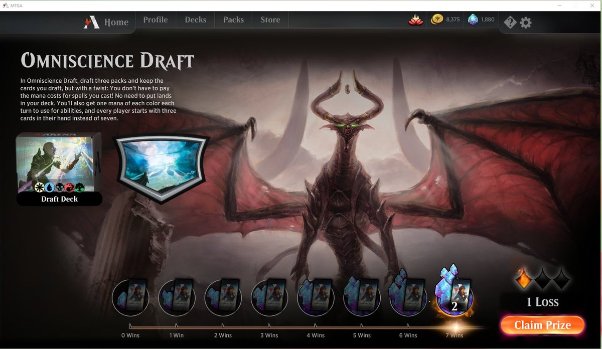 Draw cards, win game