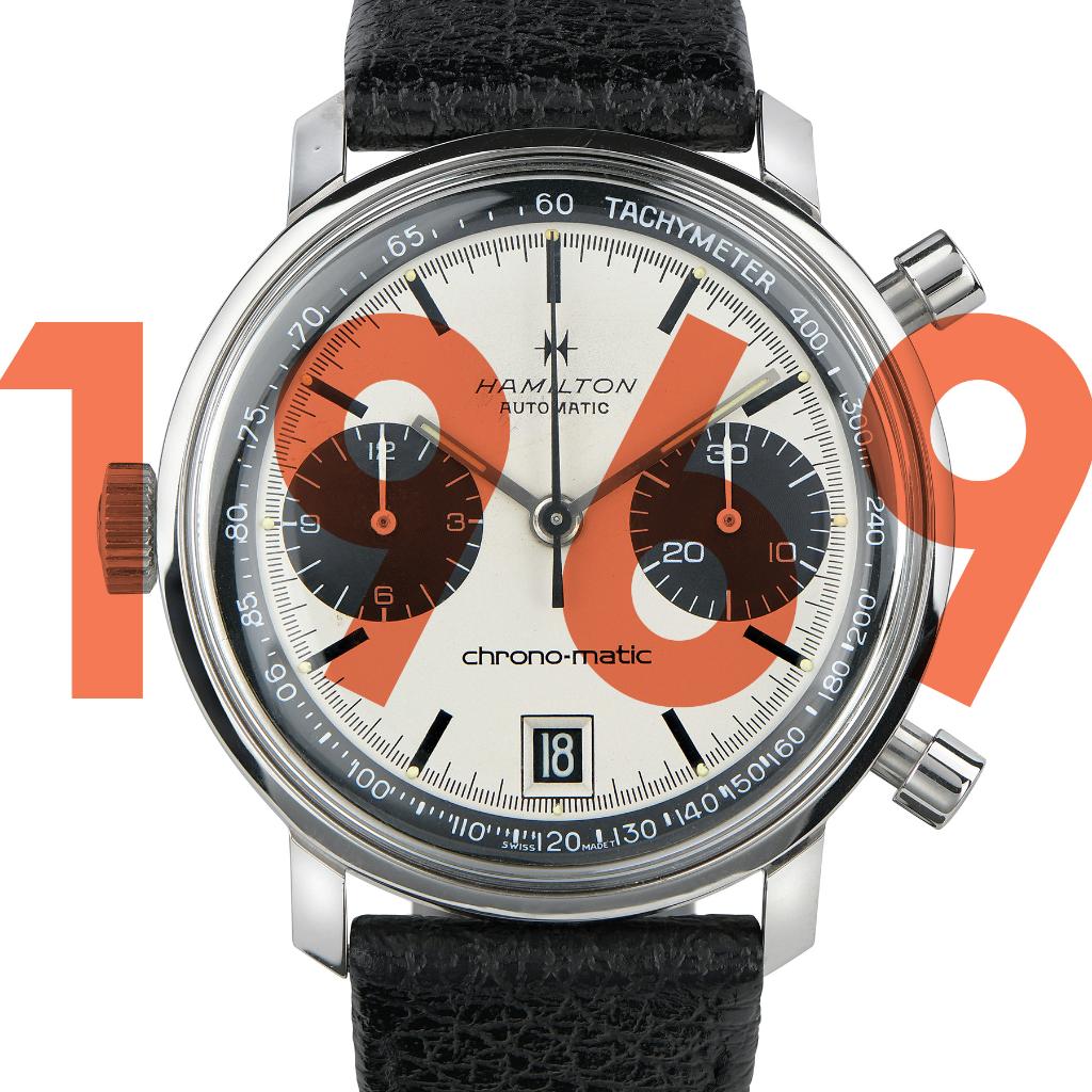 hamiltonwatch's tweet photo. In 1969, we were part of a watchmaking revolution, working with our partners to create the Caliber 11 – the first automatic chronograph movement. It powers our Chrono-Matic A #chronomatic50 #hamiltonwatch https://t.co/cpFaHh88yc