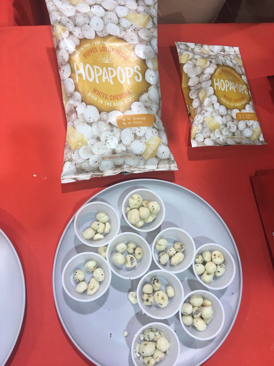 gfliving's tweet photo. A taste of some of our favorite gluten-free products at #ExpoWest! @HappyCampersGF @shottysofficial @bettylousinc #hopapops https://t.co/8dd91Fqduq