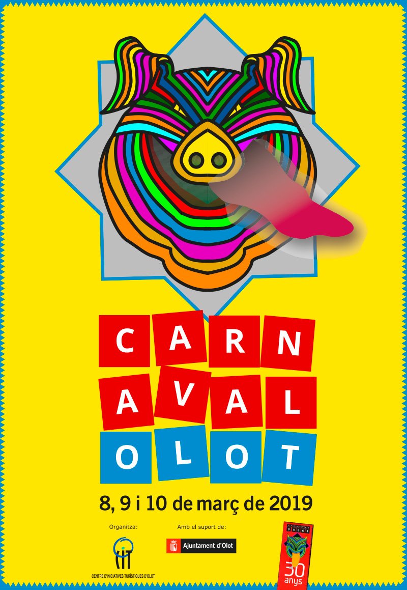 Olotuit's tweet photo. Cap de setmana de #Carnaval a #Olot. La Rua d'aquesta tarda és l'acte principal de la celebració, organitzada pel CIT, que aquest any arriba a la 30a edició #Carnaval19 https://t.co/dZ7TkBNCRi