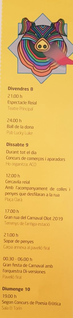 Olotuit's tweet photo. Cap de setmana de #Carnaval a #Olot. La Rua d'aquesta tarda és l'acte principal de la celebració, organitzada pel CIT, que aquest any arriba a la 30a edició #Carnaval19 https://t.co/dZ7TkBNCRi