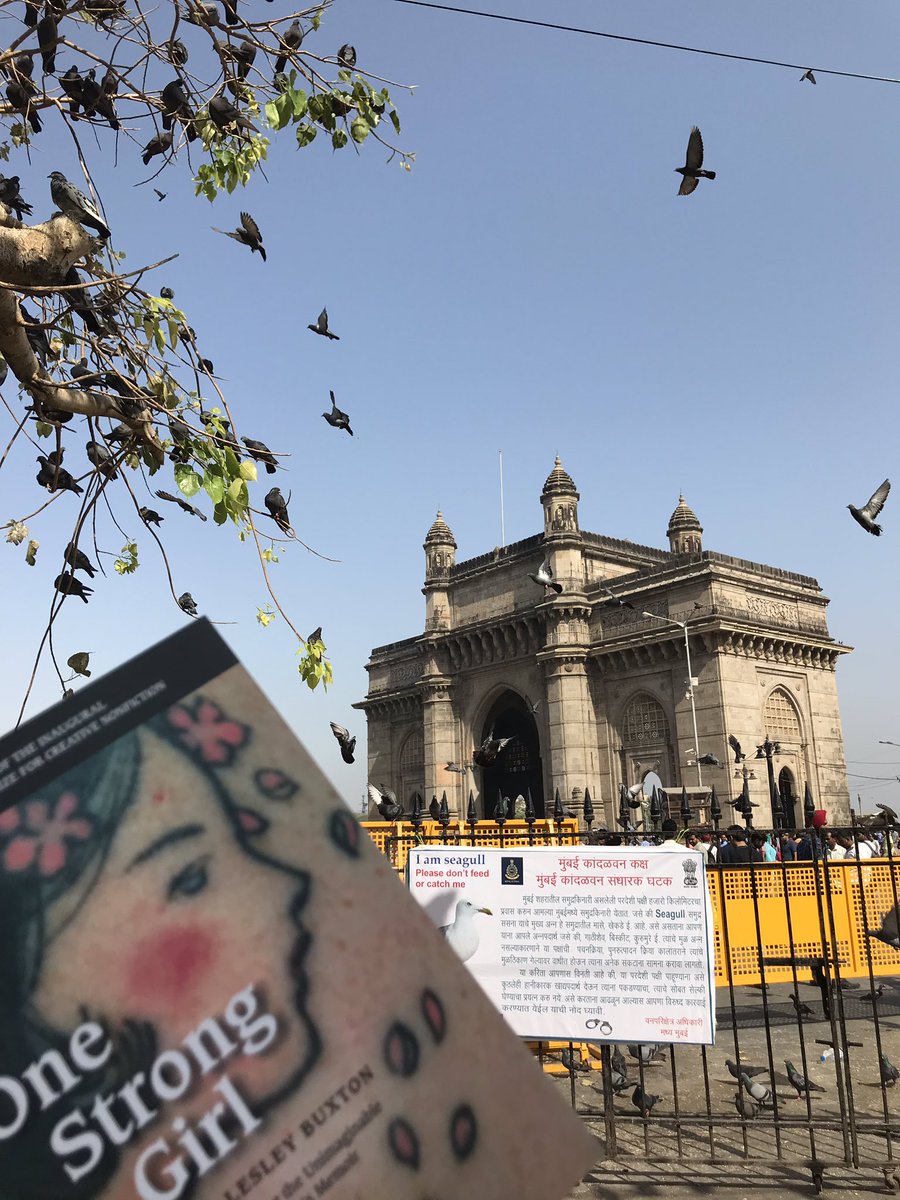 glassasdiamonds's tweet photo. For @buxtonlesley as promised. After a few shipping hiccups, One Strong Girl finally made it and this, the Gateway of India in #Mumbai was the only photo that would do it justice. #onestronggirl https://t.co/yQYkM4vPKH