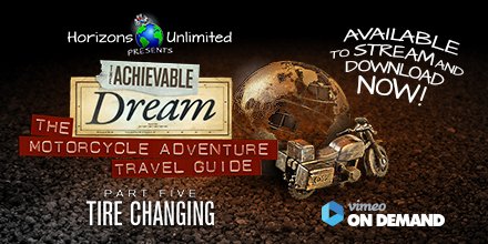 NEWS! Grant Makes House Calls to Teach You How Fix and Change Motorcycle Tires. Well, kinda...

Learn from the tire master himself anytime, anywhere w/ HU's #AchievableDream #Motorcycle #AdventureTravel Guide: 'TIRE CHANGING!' video.

Get it from Vimeo: vimeo.com/ondemand/achie…