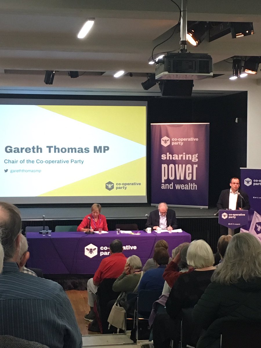 JanineBD's tweet image. At the @CoopParty Spring Conference, @GarethThomasMP opening with vision of society where a days work should be rewarded with decent pay, a good diet is affordable amongst many important principles we as co-operators have #commondecency @NENC_CoopParty