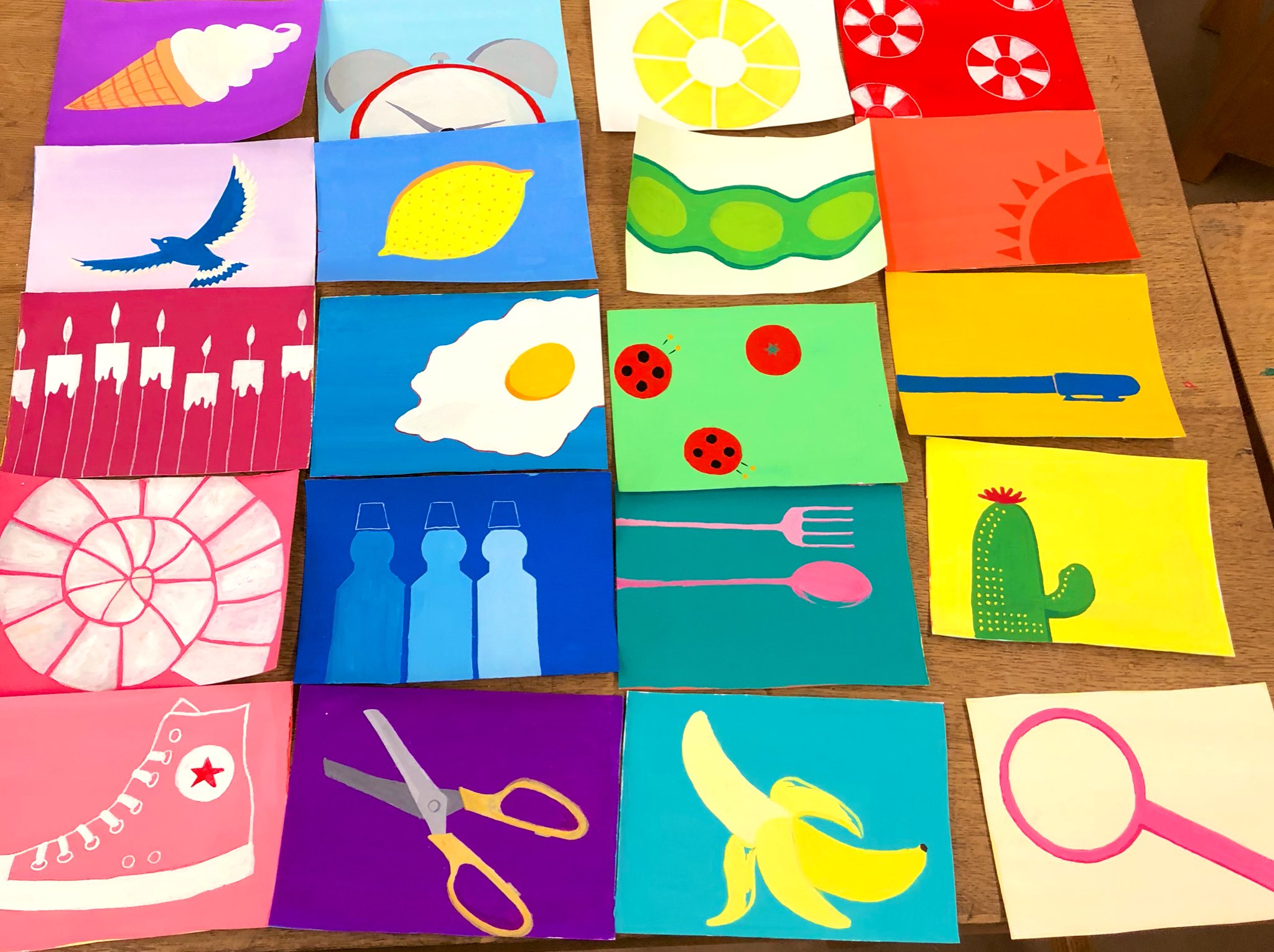 さとり アクリル絵の具で ポストカード作成 お気に入りは枝豆かなー イラスト 絵描きさんと繋がりたい T Co Uamykb0fbq Twitter