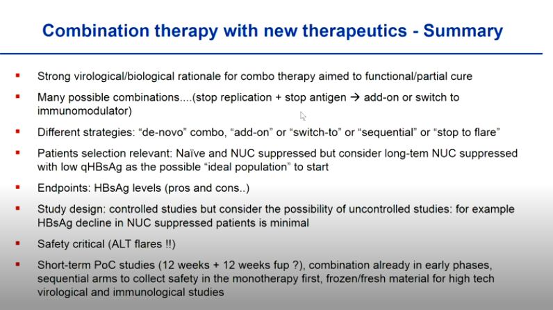 EASLedu's tweet photo. Pietro Lampertico summary on combination #therapy with #new #therapeutics at #HBVendpoints #HBV #HBVcure https://t.co/nZZN4qcoaS
