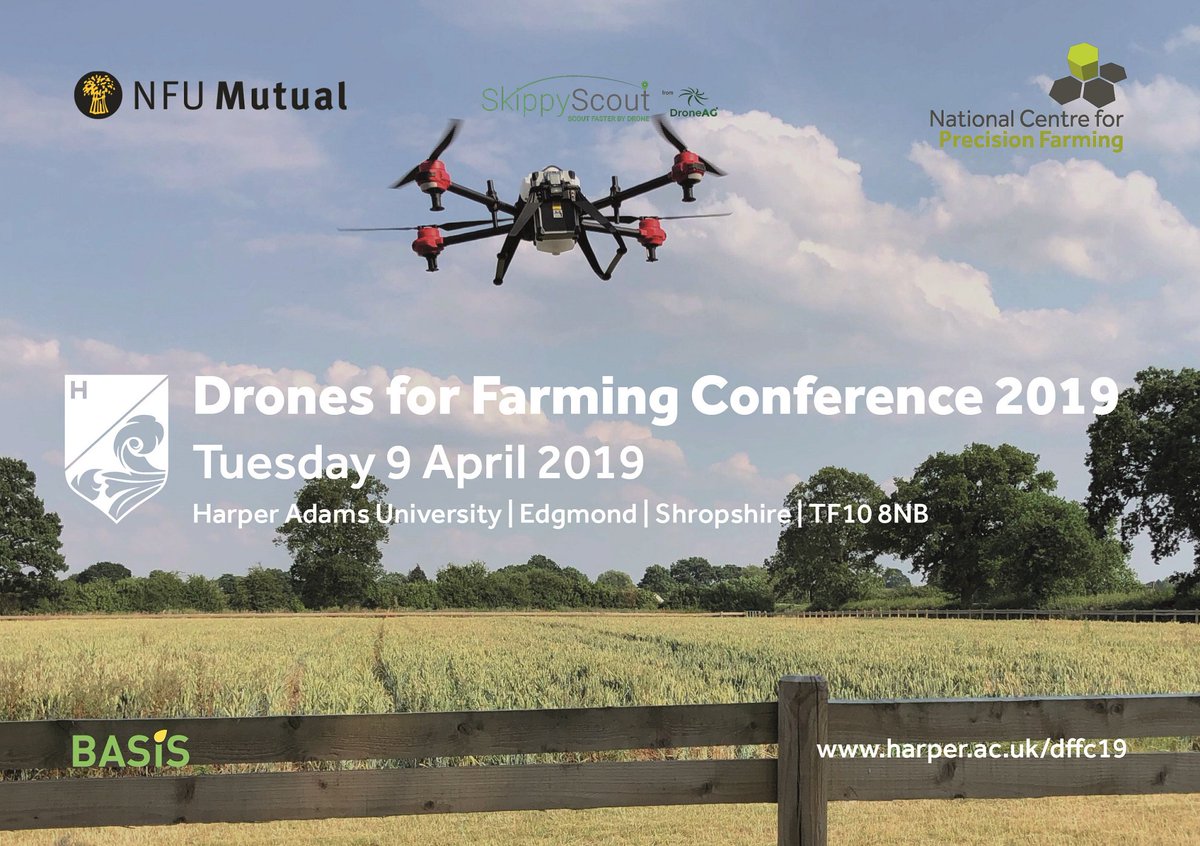 Book a place at the conference of the year Drones in the Wider Rural Environment Conference <a href="/HarperAdamsUni/">Harper Adams University</a> ow.ly/Gmv630nXA9 <a href="/AgDroning/">AgDroning</a> #precisionfarming #dronesforfarming #DronesinAgriculture 6 CPD points <a href="/BASISRegLtd/">BASIS Reg Ltd</a>