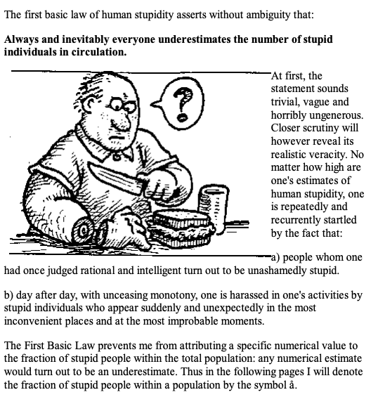 the fundamental laws of human stupidity the fundamental laws of human stupidity