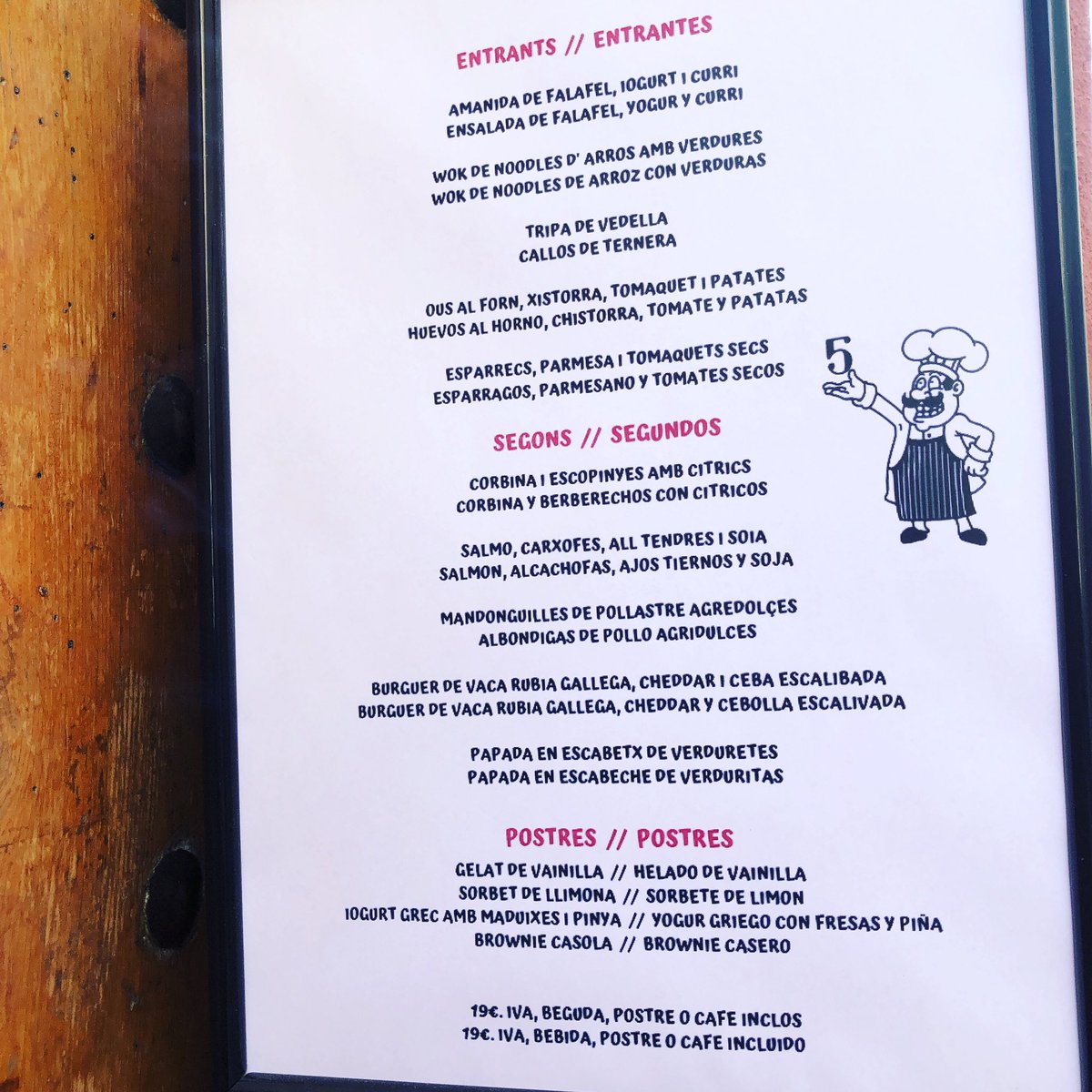 Menú para hoy sabado #telefono #934666473  #restaurant #cinc #santacolomadegramenet #foodie #foodporn #food #restaurante #buenacocina #comer #menjar #gastronomia #santacoloma #yummy #grameneturismo #restaurant #cinc #SantaColomaGastronomica #picoftheday