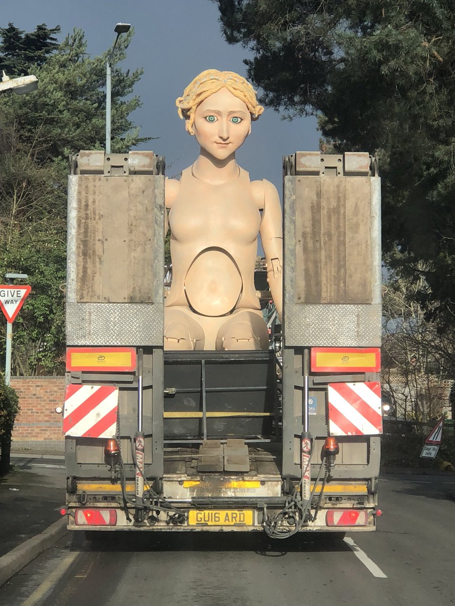 profmcscott's tweet photo. Possibly the weirdest thing I have ever driven behind - especially at 8am on a Saturday morning.... #oddsights #whatyouseeontheroad https://t.co/HSBREvRkQH