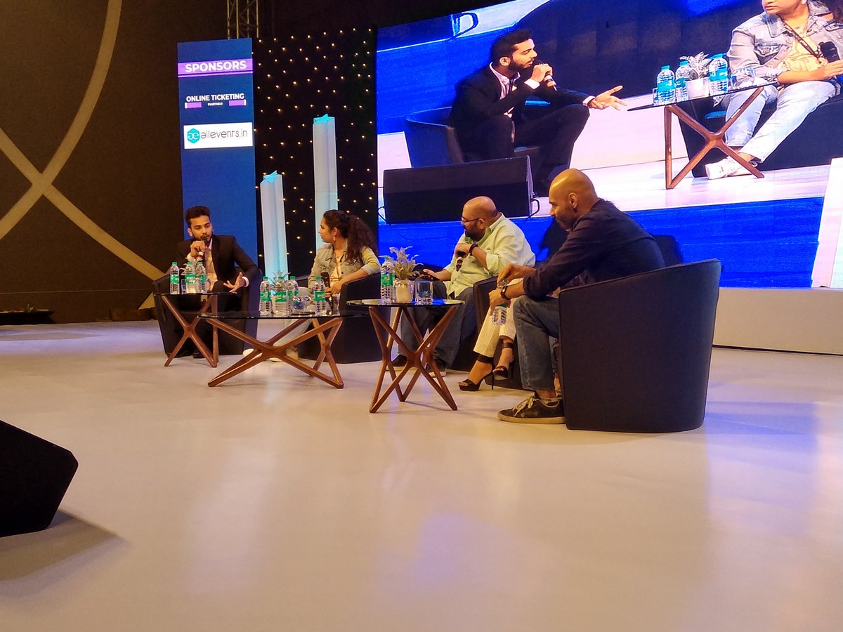 StreamConAsia's tweet photo. Our favourite #YouTubers on one platform only at #StreamConAsia2019!!!
Thanks @SpiralOutKaran @Shruti_ILIM @ElvishYadav @VoiceOfRitu for your presence. Thanks @doshiamit for moderating the session. #StreamConAsia #Chalostreamcon https://t.co/VXGSeLIiJl