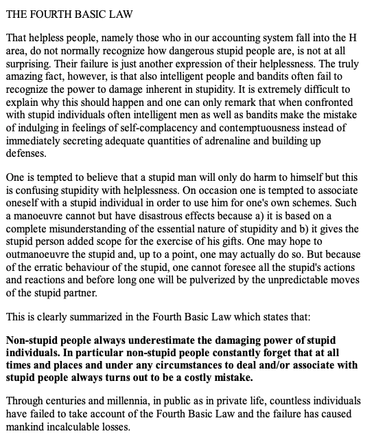 The Basic Laws of Human Stupidity by Carlo M. Cipolla The Basic Laws of Human Stupidity by Carlo M. Cipolla