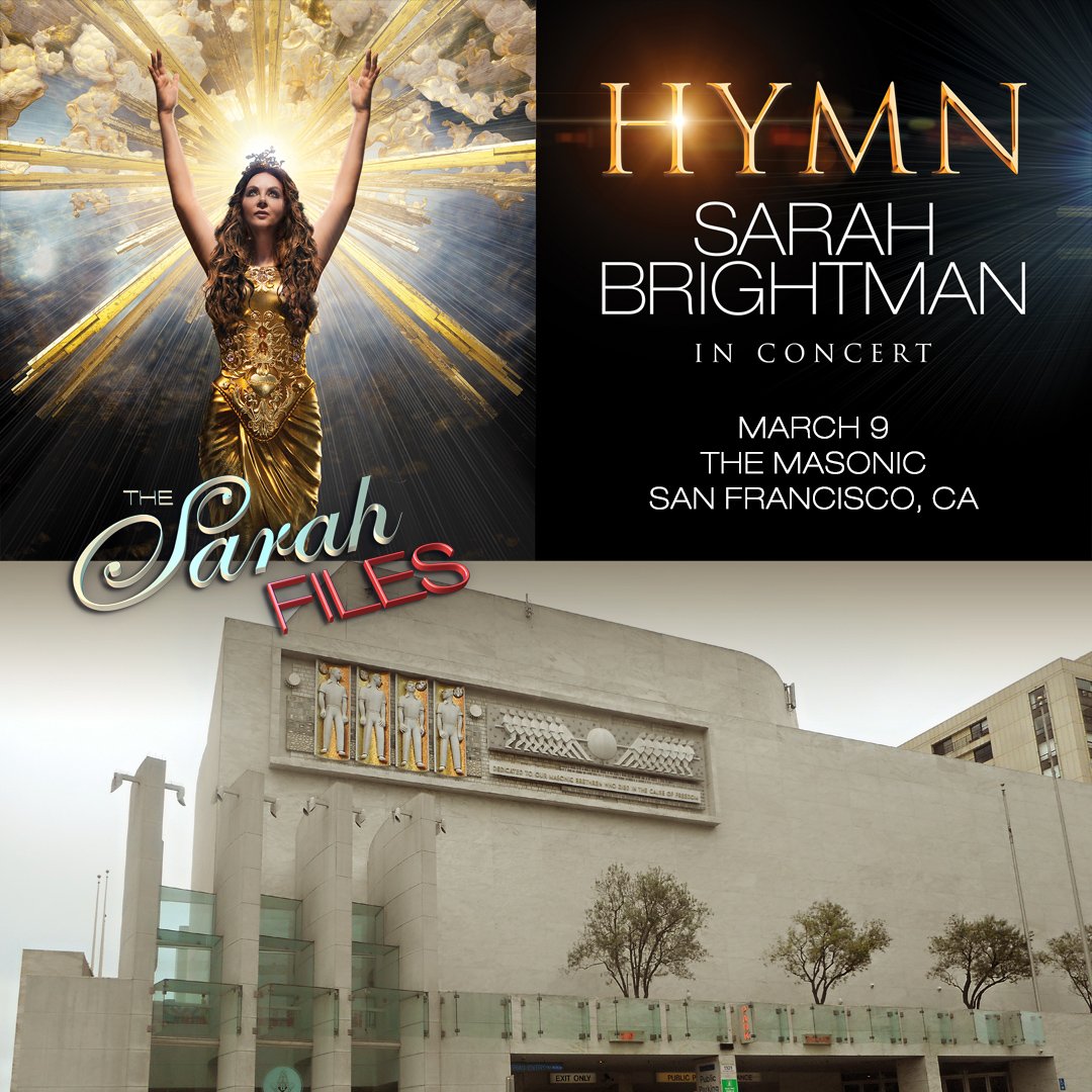 Tonight! The HYMN Tour continues! With special guest YOSHIKI!!!#SarahBrightman #hymn #tour #concert #usa #vincentniclo #narcis #unitedstates #california #yoshiki #xjapan #sanfrancisco #themasonic