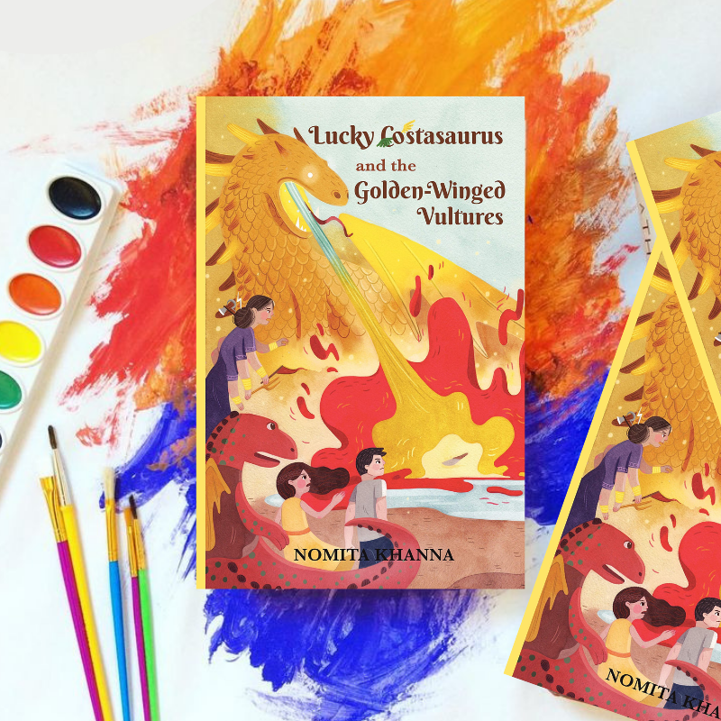 ShiShah90's tweet photo. “A second later, the sinister birds melted into the darkness, leaving behind them vague silhouettes that hung in the air like cloaks, and a sickening stench.’  from ‘Lucky Costasaurus and the Golden-Winged Vultures by @nomita_khanna.

#luckyCostasaurus #NomitaKhanna #Fiction https://t.co/cRb4UJpGLS