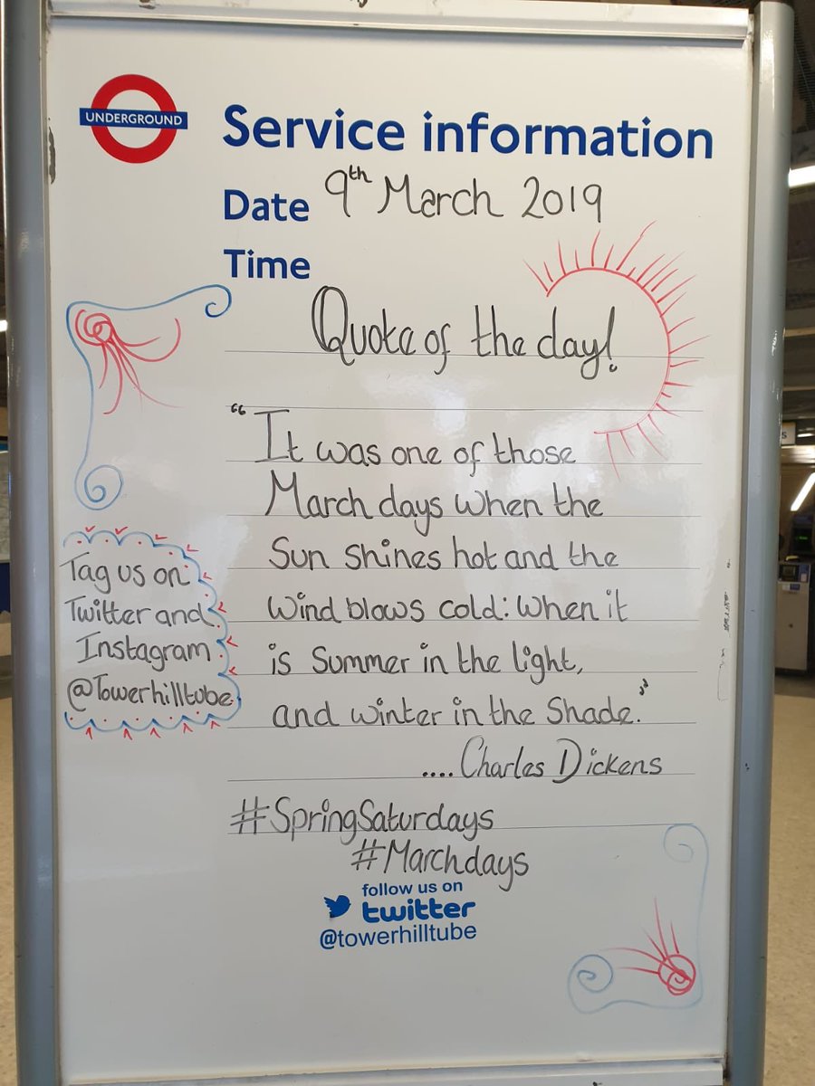 towerhilltube's tweet photo. #marchdays #march #spring #sunshine #grateful #charlesdickens #saturday #springsaturdays https://t.co/YSBYw8lH2O