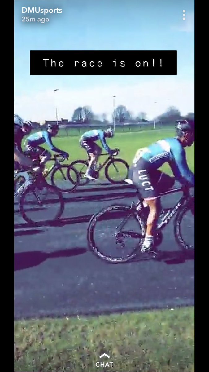 DMUsport (@dmusports) on Twitter photo PROUD TO BE MORE | Follow us on Snapchat for live #TeamDMU Cycling Varsity action 🔥
Some exciting scenes as <a href="/DMUCycling/">De Montfort Cycling</a> take on <a href="/uniofleicester/">University of Leicester</a> 🚴♀️🚴♂️
#ProudToBeMore PROUD TO BE MORE | Follow us on Snapchat for live #TeamDMU Cycling Varsity action 🔥
Some exciting scenes as <a href="/DMUCycling/">De Montfort Cycling</a> take on <a href="/uniofleicester/">University of Leicester</a> 🚴♀️🚴♂️
#ProudToBeMore