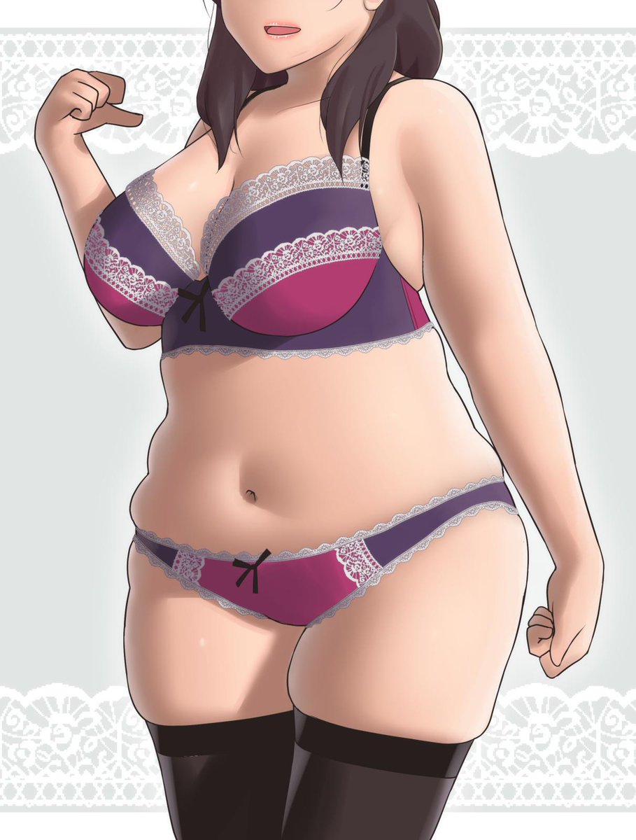 下着のお姉さんを描きました 