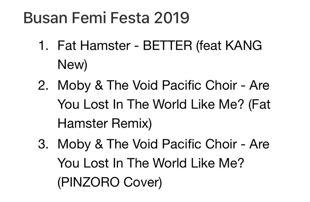 LetzRatz's tweet image. 오늘 있었던 부산 페미축제의 LetzRatz 레이블 쇼 셋리스트입니다. 짧았지만 정말 즐겁고 뜻깊은 공연이었습니다.🔥 신나게 놀아주신 관객분들, 불러주시고 도와주신 스탭분들 다시한번 감사드립니다! ✨🐀🐁

#38세계여성의날
#InternationalWomensDay
#BalancedForBetter