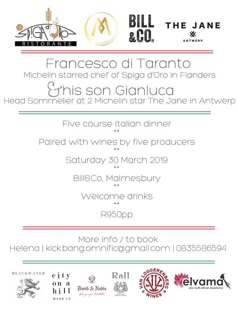 We are very excited about this one, give Helena Sheridan a call for more info. - 0835586594 <a href="/DavidandNadia/">David&Nadia</a> <a href="/helenasheridan/">helena sheridan</a> #michelinstar #sommelier #swartland