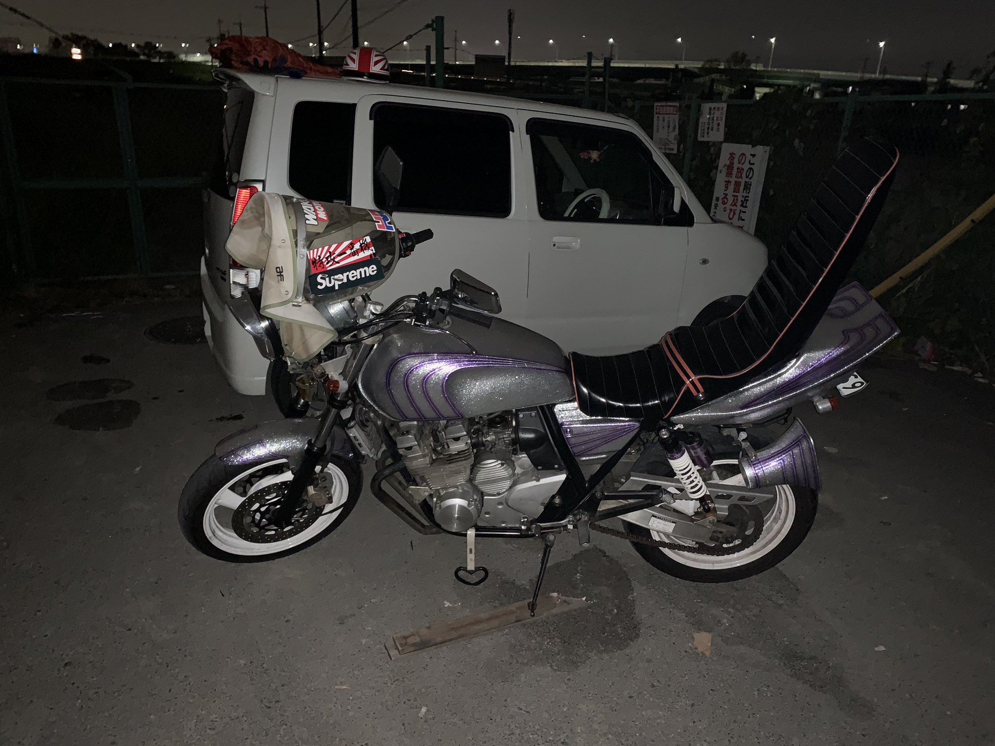 xjr400 ロングタンデムバー ざし ロンタン