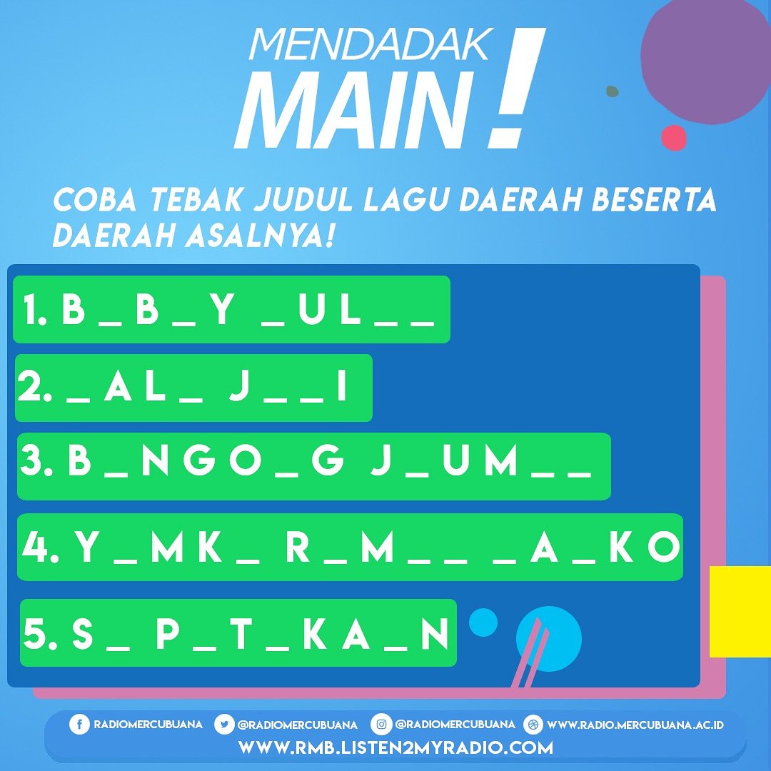 Judul Lagu Daerah Dan Asalnya
