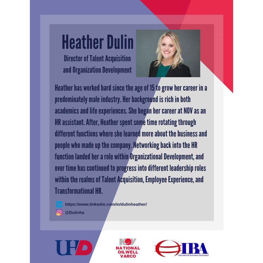 ibauhd's tweet photo. Hey everyone! Our next meeting, IBA  is very pleased to be welcoming back Heather Dulin and Maryna Solodka. It is taking place on March 27th at 6:45pm in Room B106! Looking forward to hearing from these two ladies again and seeing you all there! 😊 #uhd #speaker https://t.co/fVVbIGSbLR