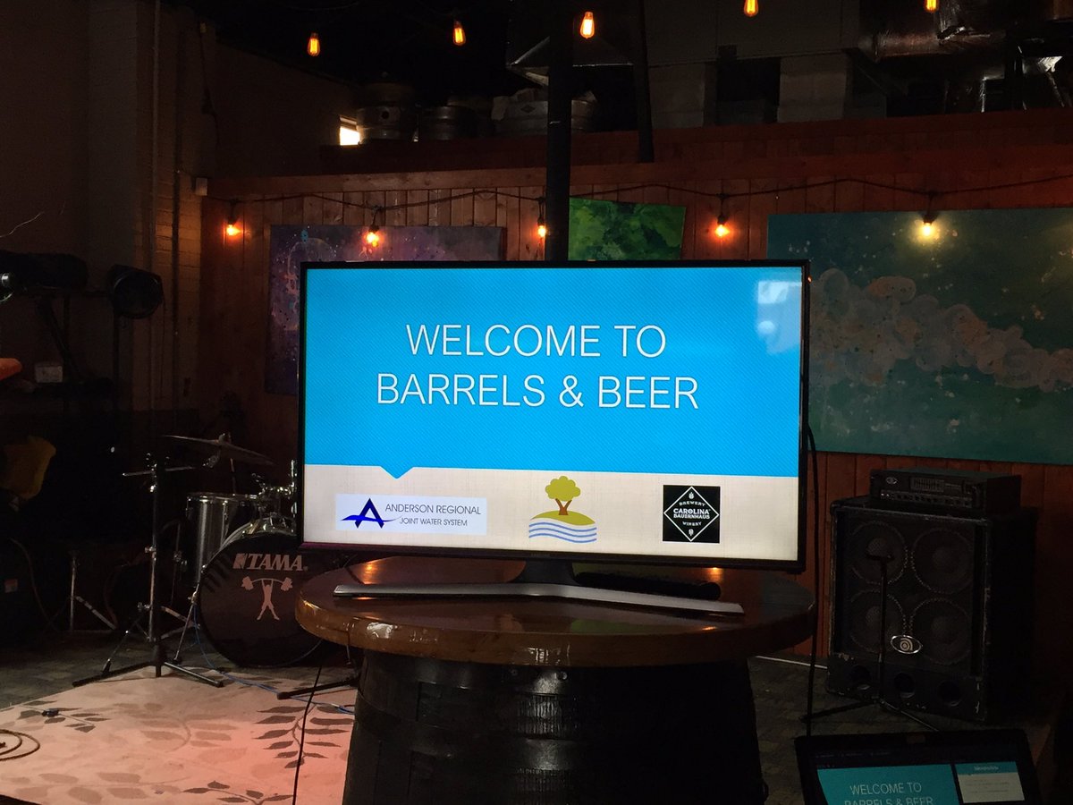 waterwoman44's tweet photo. Hard at work setting up for Barrels & Beer in Anderson. So excited to talk about water protection and conservation ππ§πΏπ #ASWCD #ARJWS #CarolinaBaurenhaus #Protectwater #stormwater #environment #waterresources #water #AndersonSC #southcarolina https://t.co/wA5VTndowl