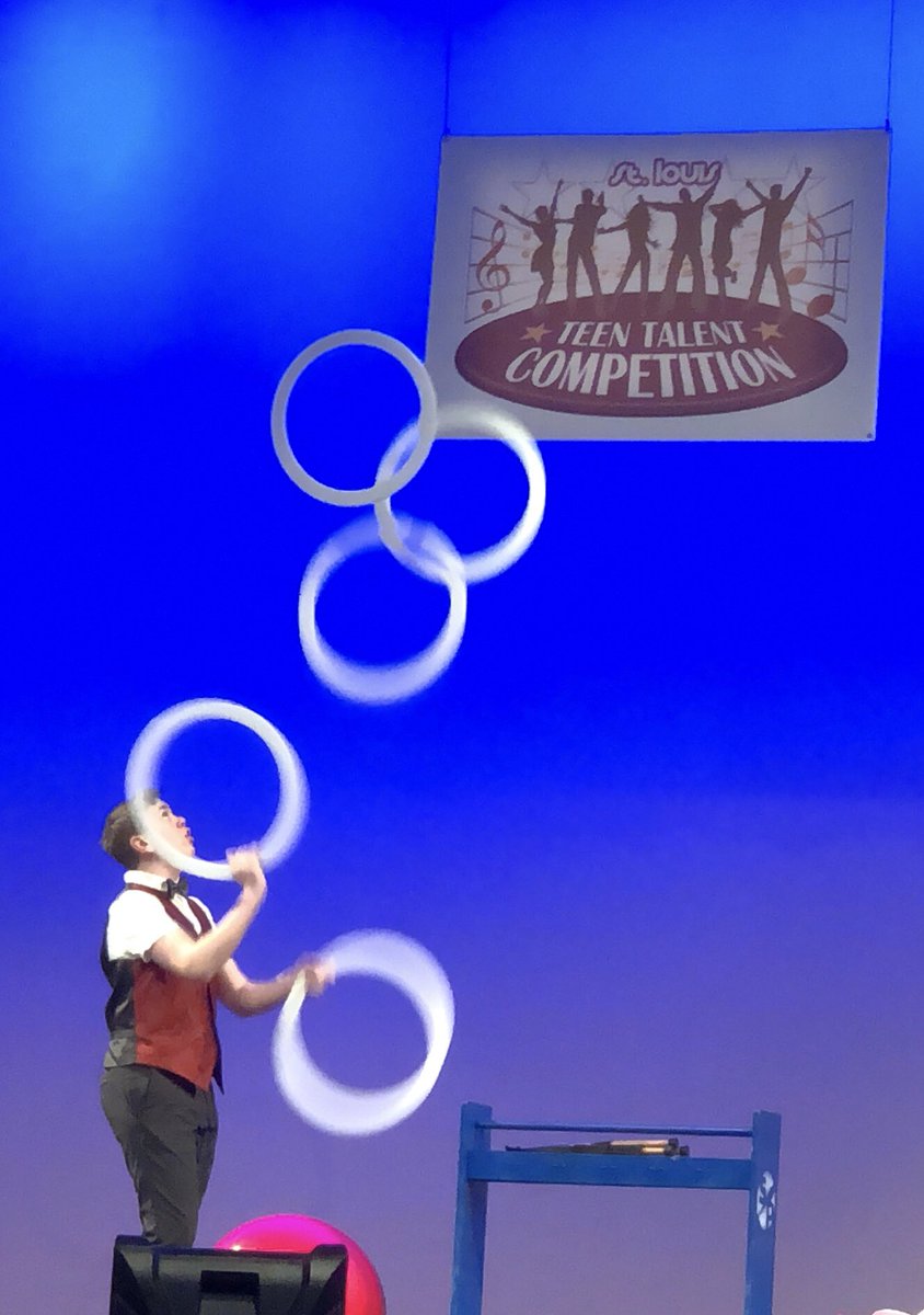 circusharmony's tweet photo. Sean Petric performing at @FoxPACF semifinals for St Louis Teen Talent Competition! #slttc #foxpacf #stlouis #teentalent #circusharmony #watchoutforflyingkids #juggler #juggling #jugglingknives #rollingglobe #wellbalanced #circus #circuslife #teentalent https://t.co/RNDJ7pJOoZ