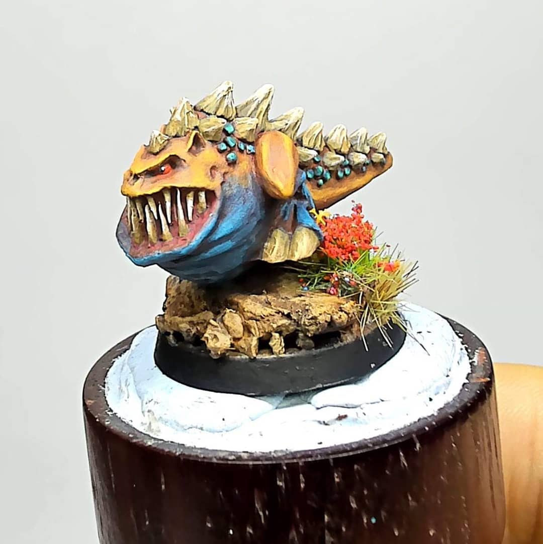 PrincesAv3llana's tweet photo. This is Albert! Part of the squig family going live on twitch painting mangler squig π€© for the games for #jimmyfest always painting with Jimmy https://t.co/uNqXl0J3FZ
#PaintingWarhammer #paintingminiatures #miniatures #boardgamegeek #gamesworkshop #gw #aos #warhammer #art https://t.co/v2Ob6p0mPt