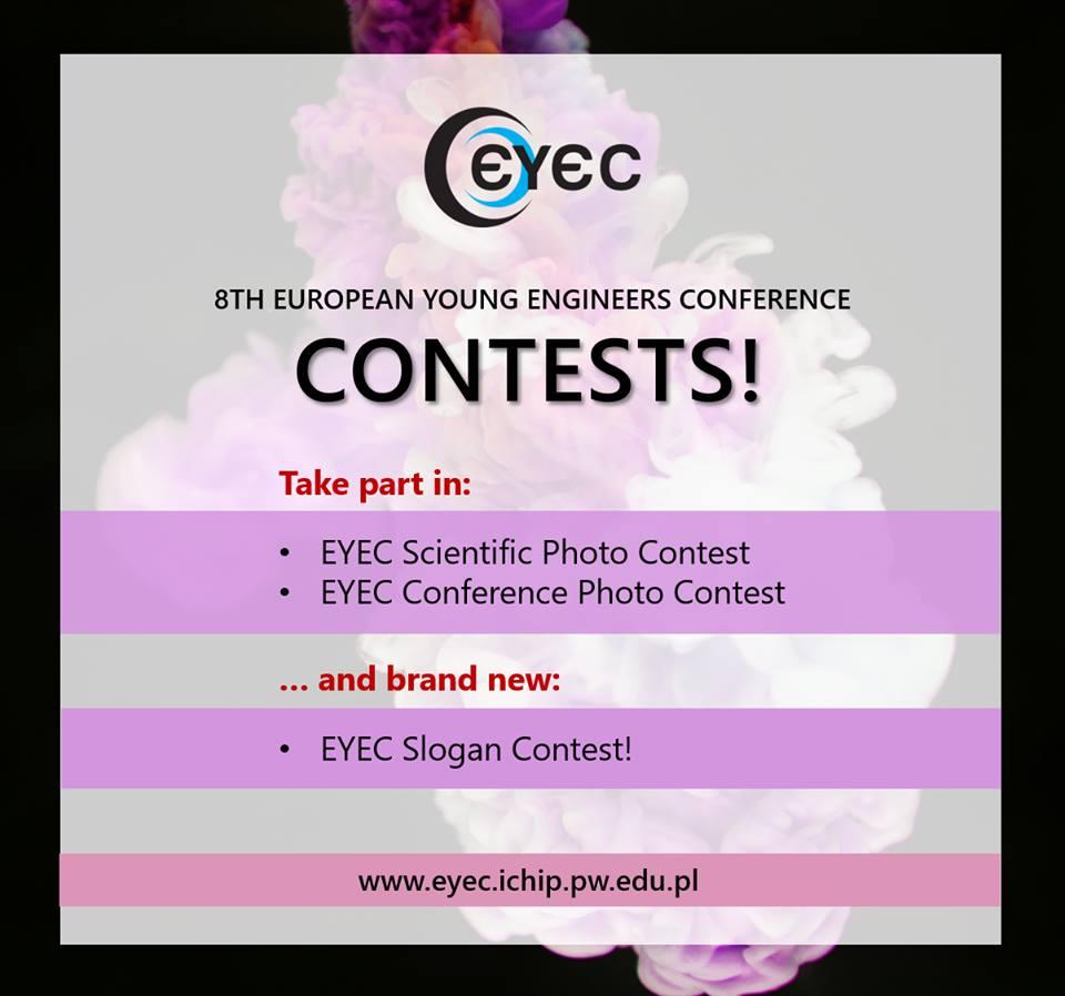 ConferenceEYEC's tweet photo. To make the conference time a bit more interesting we decided to organize special contests for Participants. During the 8th EYEC edition there will be held: Scientific photo contest, Conference  photo contest and a brand new one: EYEC Slogan contest. More: https://t.co/Y1yzv0Edh6 https://t.co/YHCyjTiZli