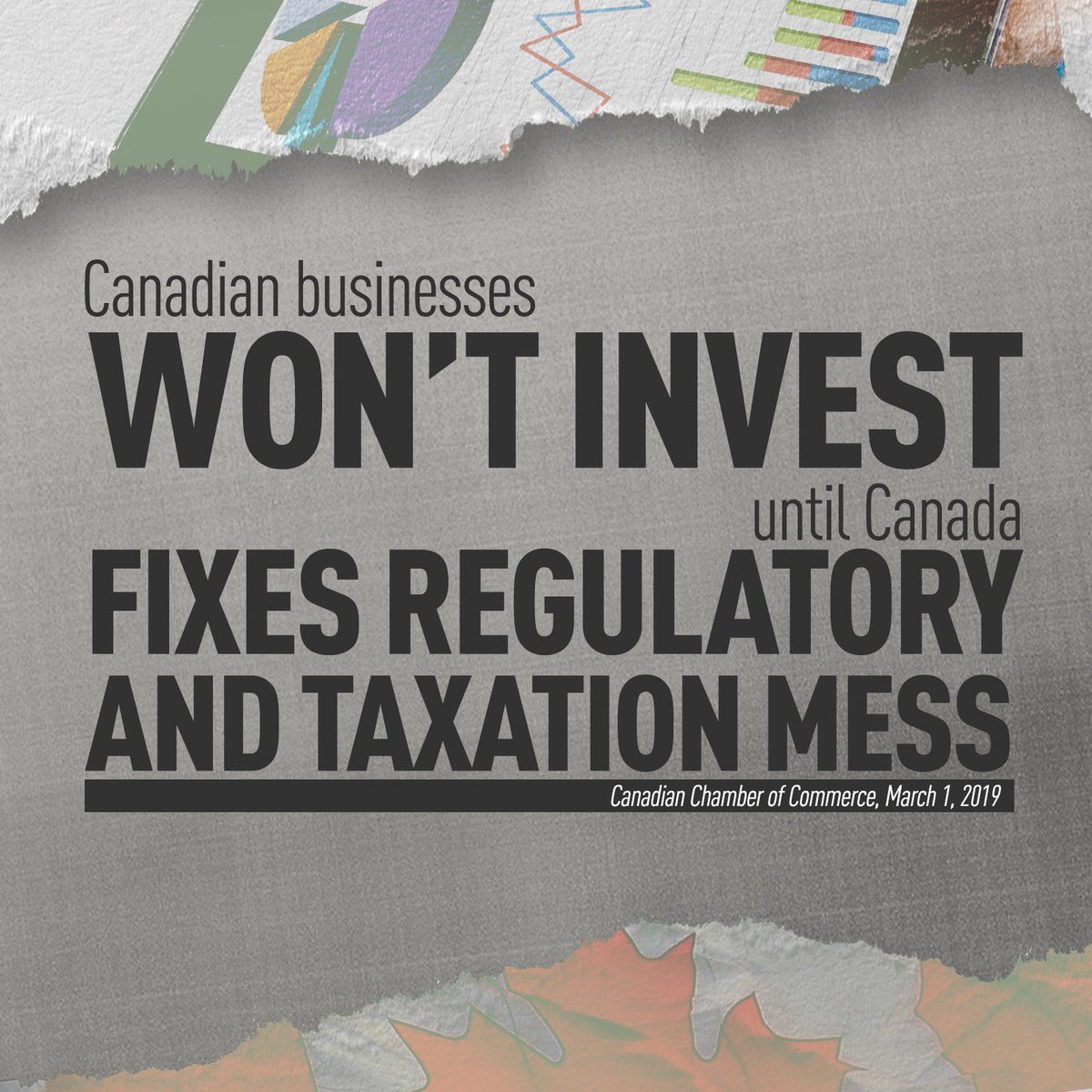AndrewScheer's tweet photo. Justin Trudeau is focused on his political survival instead of the Canadian economy and jobs. Canadians deserve better. https://t.co/nDctJlfcMs