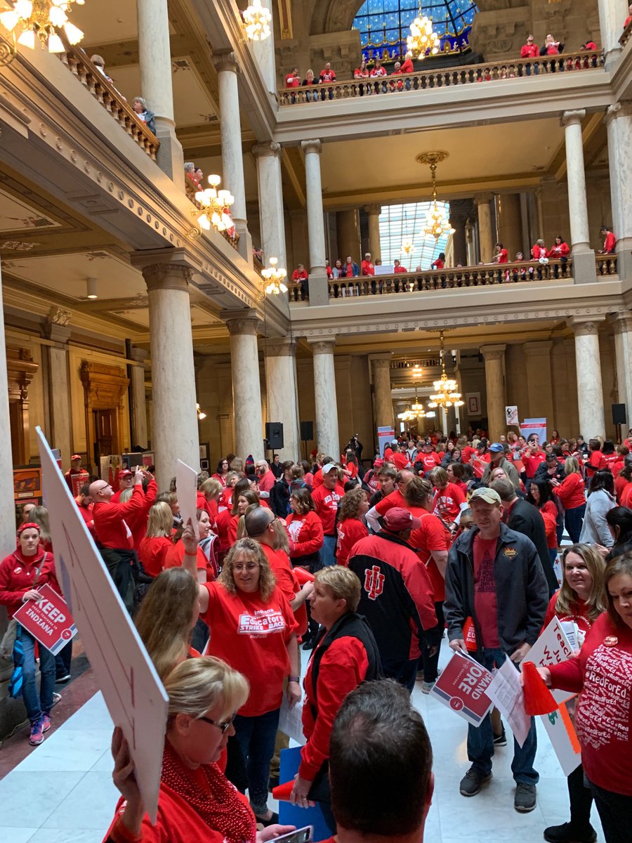 IstaVice's tweet photo. The crowd keeps growing! #RedforEd #InvestInEducationIN https://t.co/pSFD6tXk1m