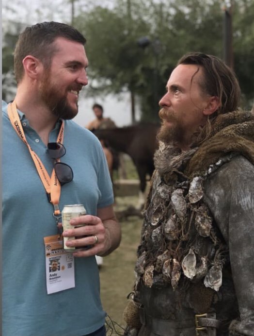 andyinator's tweet photo. Austin is pretty weird, but today things really took a turn. It may be warm but this guy is pretty certain that winter is coming in a big way. Totally awesome and uncomfortable activation for GoT #BleedForTheThrone #GOT @WavemakerCanada @WavemakerUS #WMXSXSW #SXSW2019 https://t.co/7h93mOEhZv
