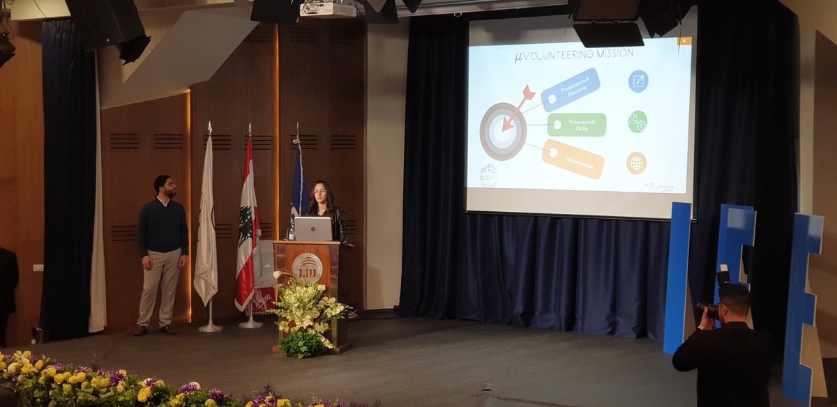 IEEE_AUB's tweet photo. Reine Akl and AUB Alumnus Rayan Hanna on what is new in the #IEEE Lebanon Section and #MicroVolunteering https://t.co/ND5PkC1brZ