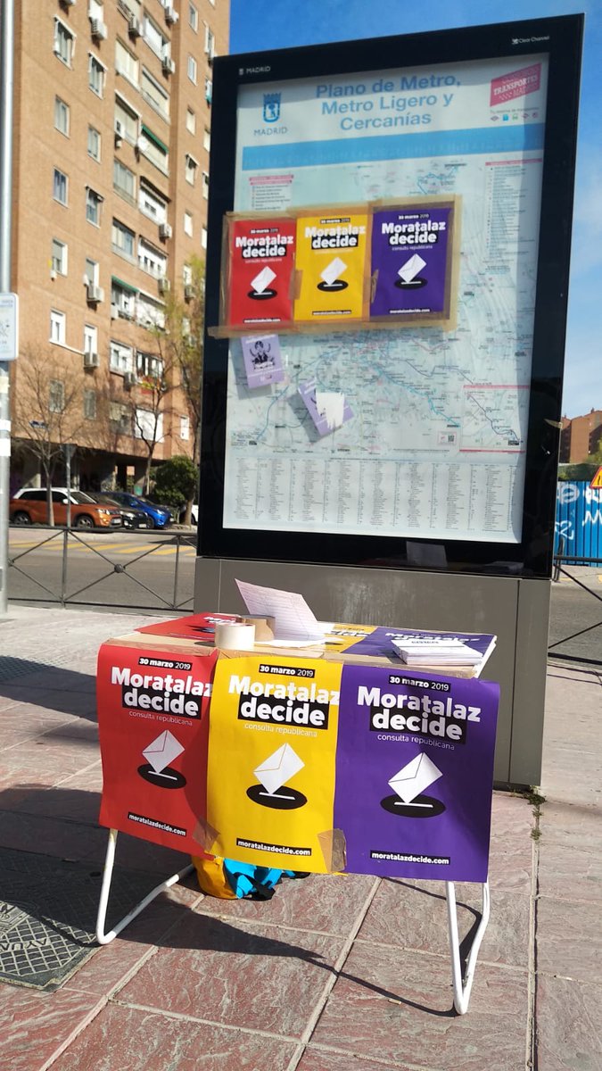 MoratalazDecide's tweet photo. Hoy sabado volvemos a salir a las calles a informar sobre la próxima consulta republicana del 30 de marzo!!
Por la República y hacia la consulta del 30 de marzo. #MoratalazDecide ♥️💛💜 https://t.co/OavKFBIgZC