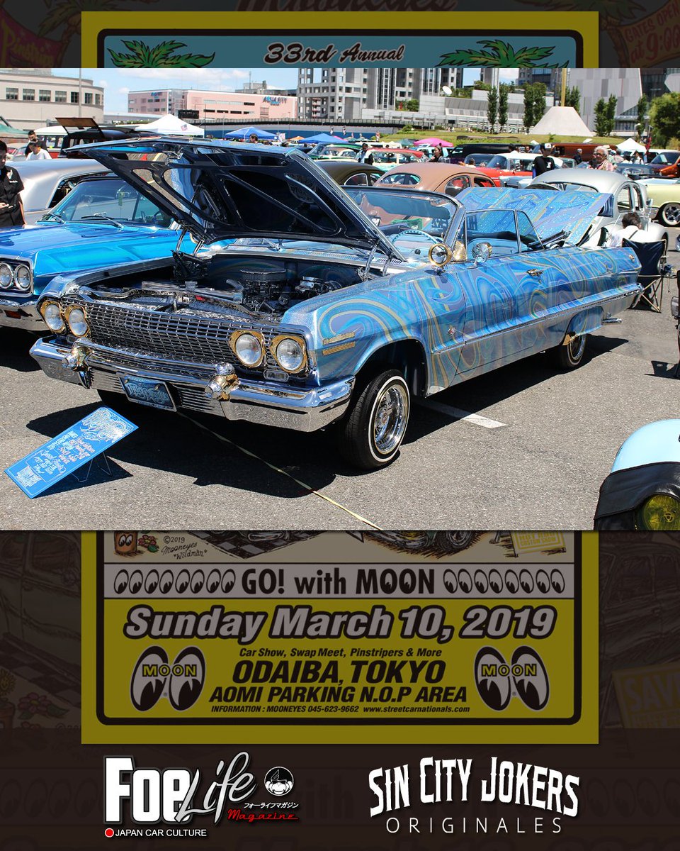 foelifemagazine's tweet photo. いょいょ明日は #StreetCarNationals !! ...今年は#SinCityJoker × #Foelifemagazine として出展致します!
そこで、昨年の #scn #photoshoot を数日に分けてup致します!! 当日は当ブースでお逢いしましょう!お待ちしてます!! #lowrider #hotrod #bombs #harley #redthred #girls #kustom #japan https://t.co/Fxw72OQWP5