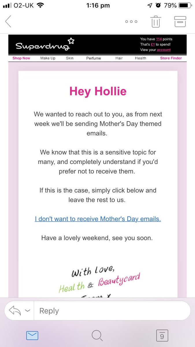 xbolliex's tweet image. Well done to @superdrug for this! 👏🏻This personally wouldnt affect me but I know people who would appreciate this #sensitiveissues #mothersday #mentalhealth #goodbusiness